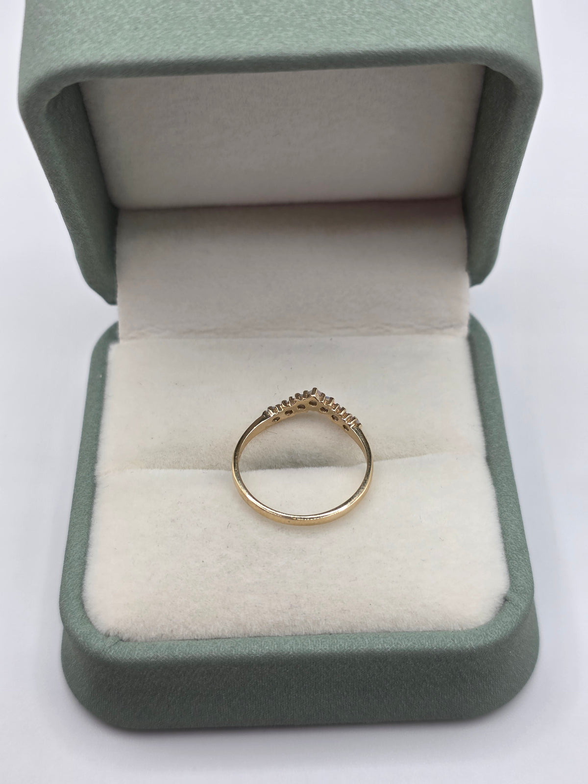 9ct gold opal wishbone ring