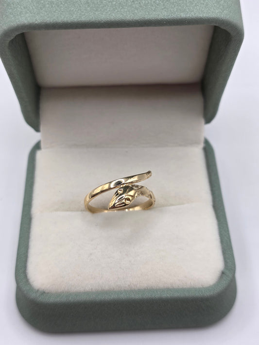 9ct gold snake ring