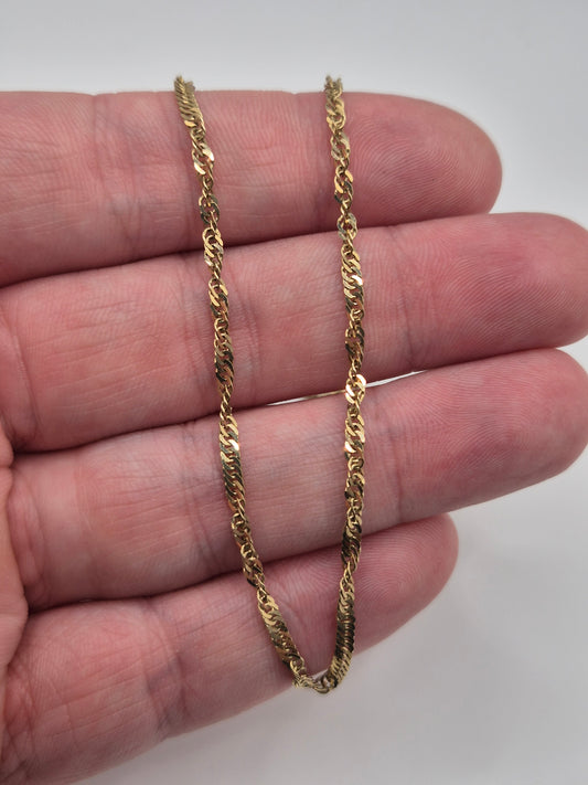 9ct gold swirl link chain (23)