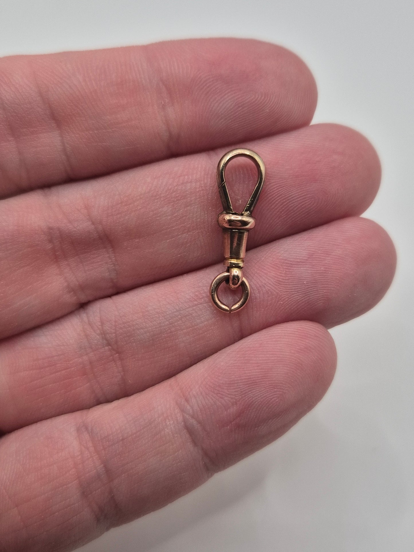 9ct rose gold dog clip (6)