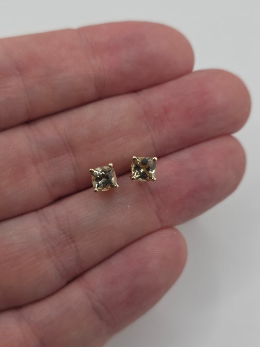 9ct gold quartz earrings