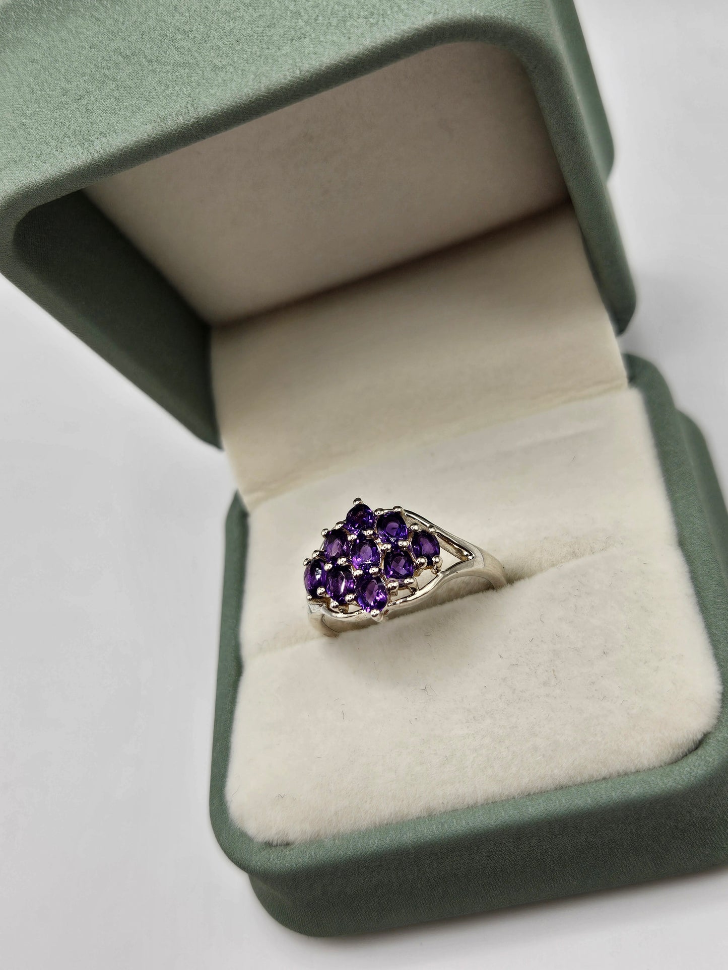 Silver amethyst ring