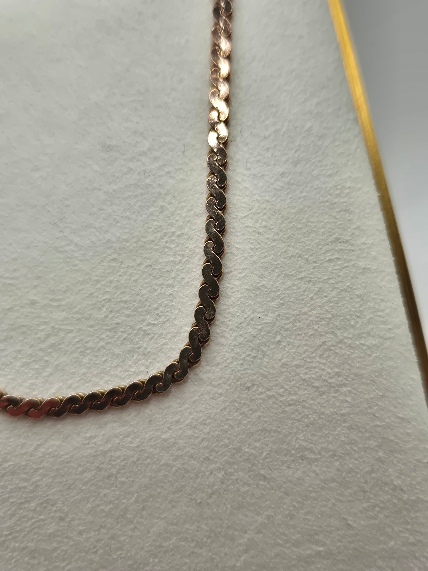 9ct rose gold snake link chain (7)