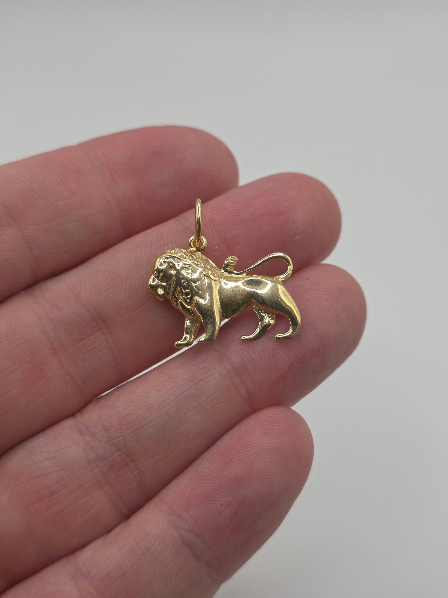 9ct gold Leo zodiac pendant