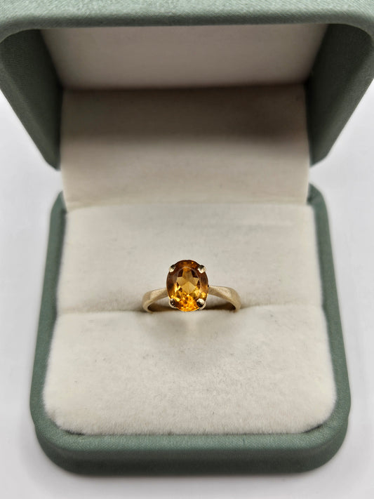 9ct gold citrine ring