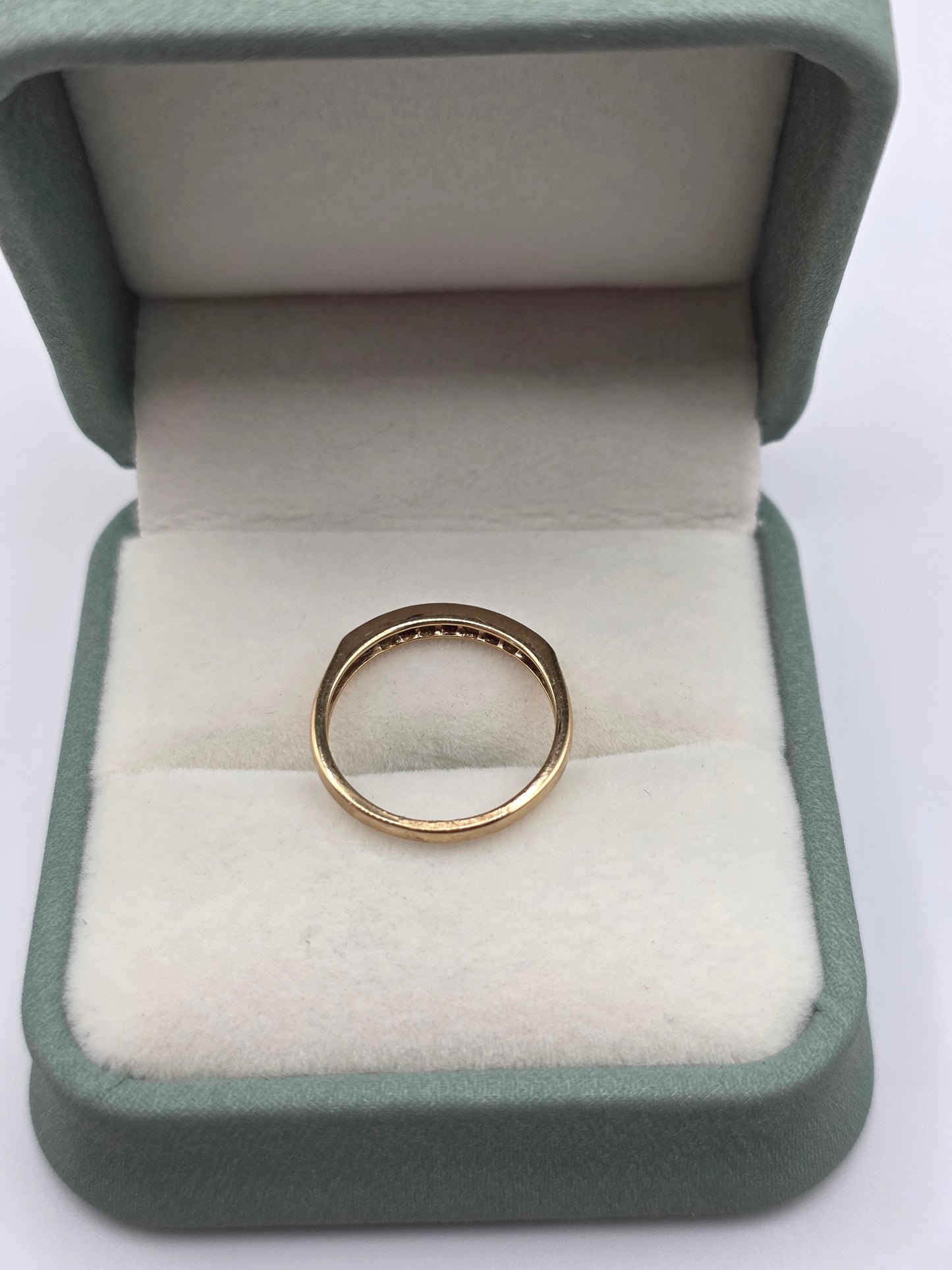 9ct gold ruby and cz ring