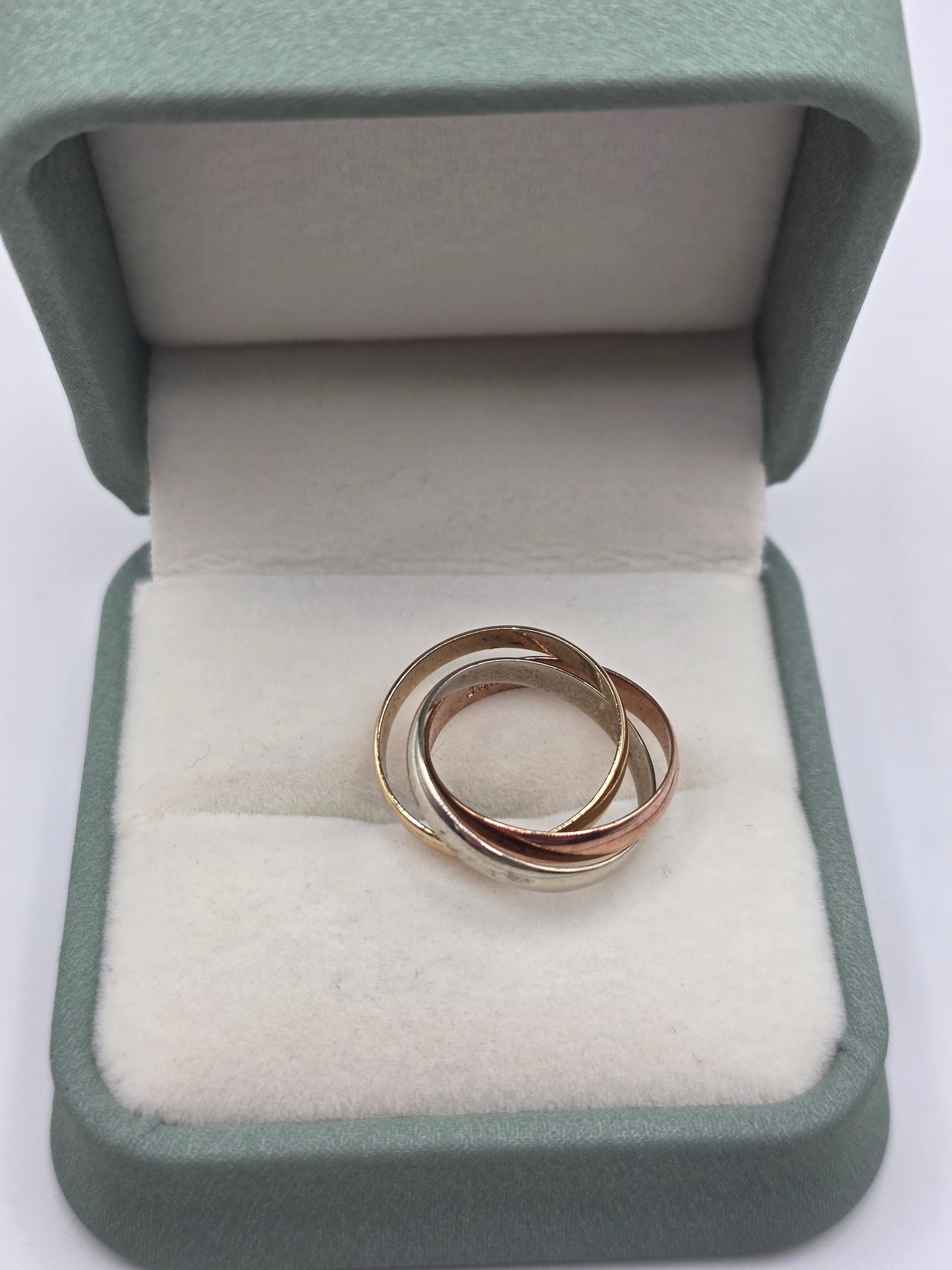 9ct tri gold russian band ring
