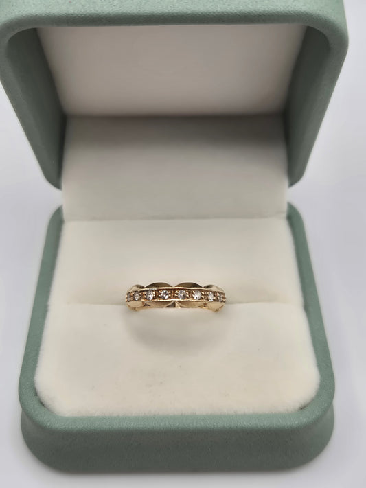 9ct gold topaz eternity ring