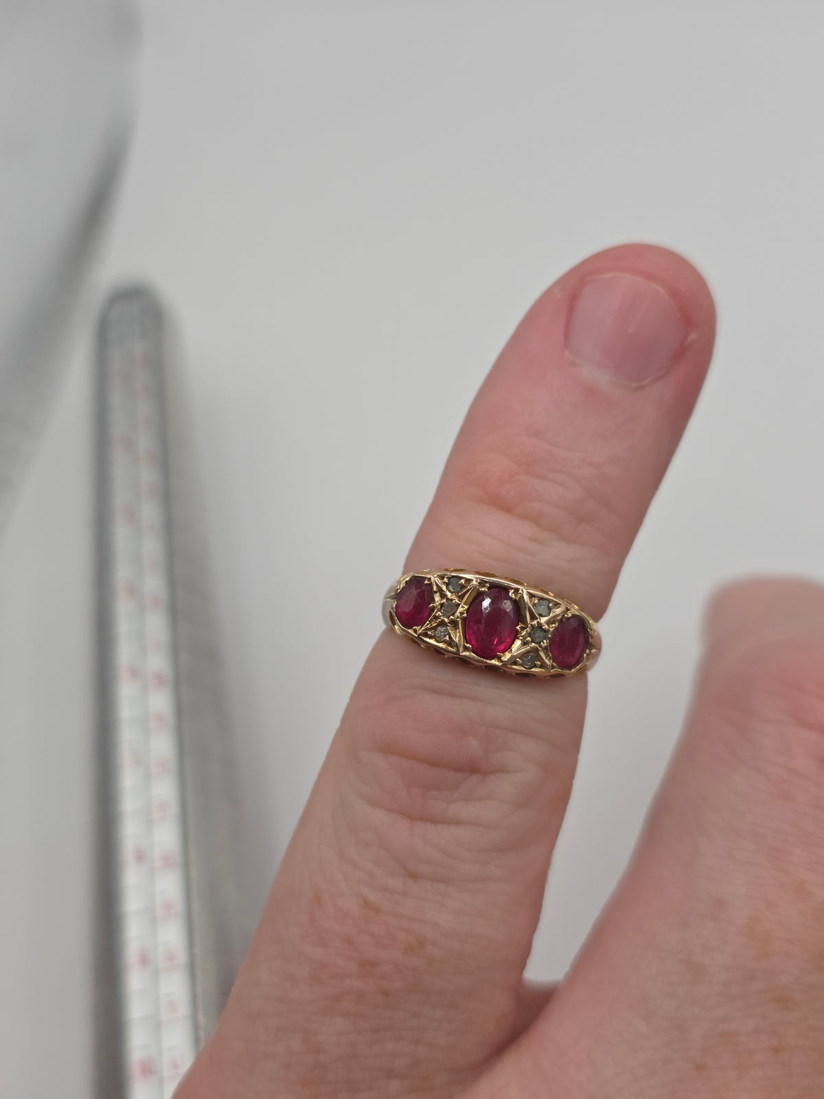 9ct rose gold pink tourmaline and diamond ring