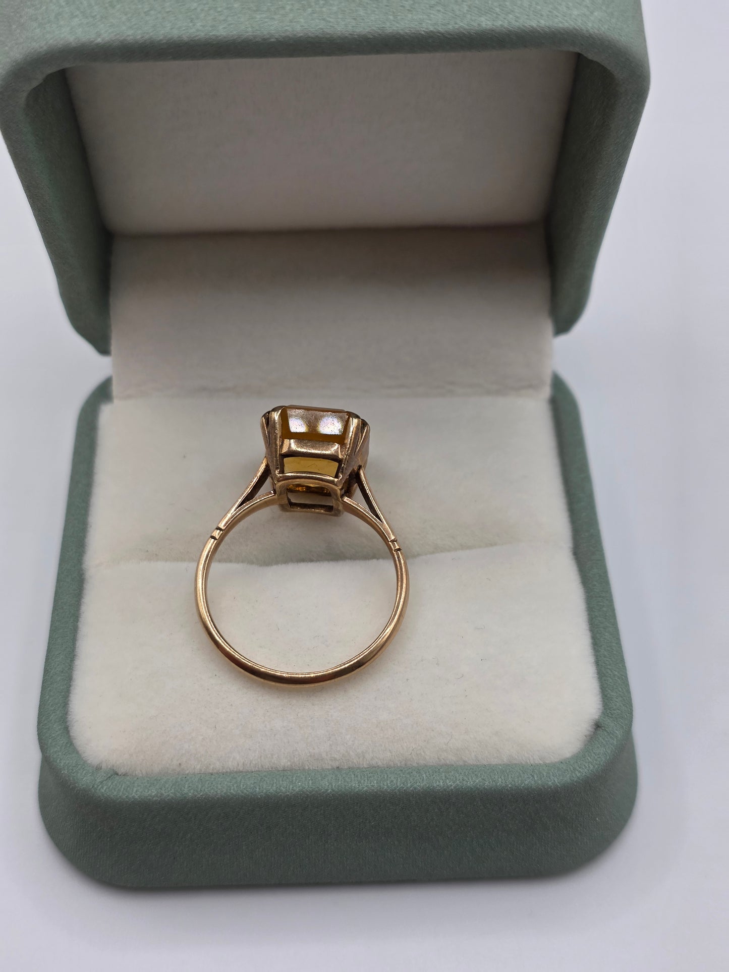 9ct rose gold citrine ring