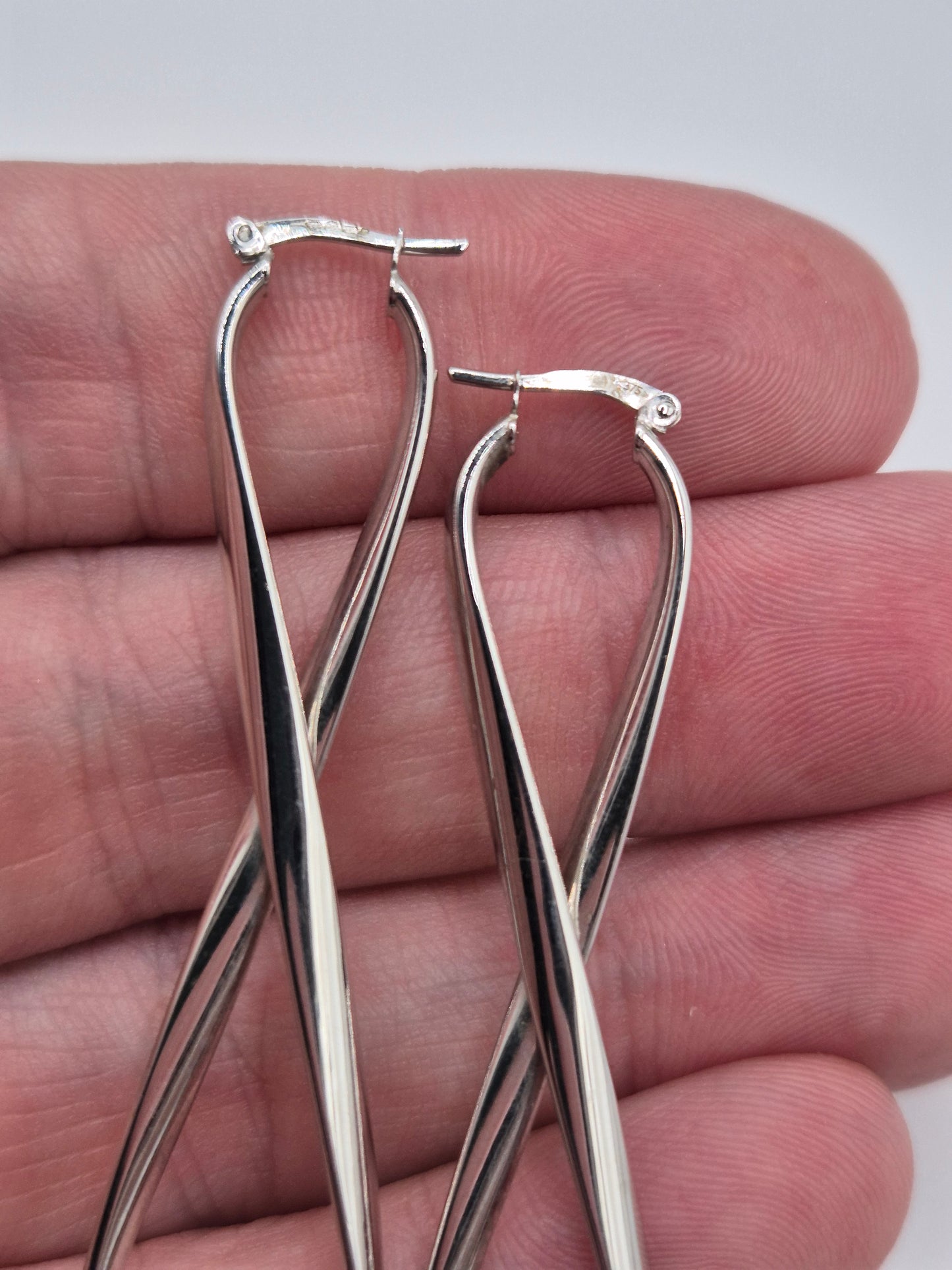 9ct white gold earrings