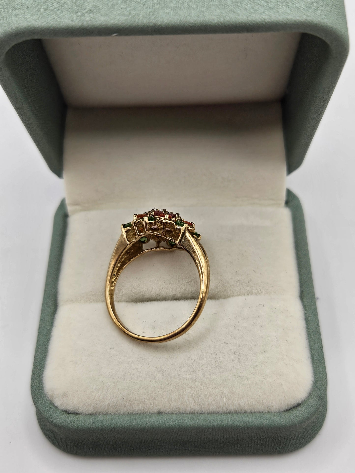 9ct gold multigem ring