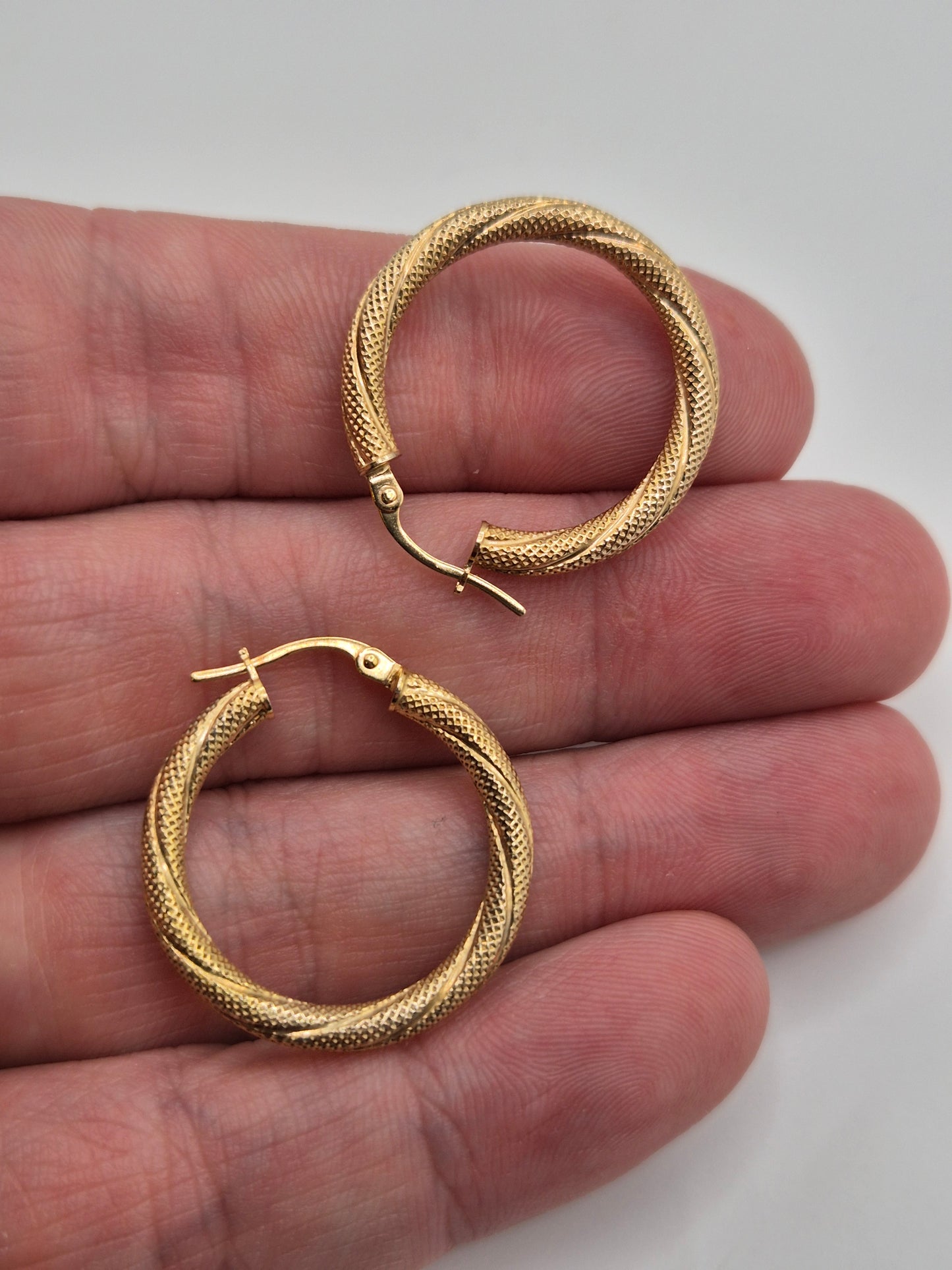 9ct gold creole earrings